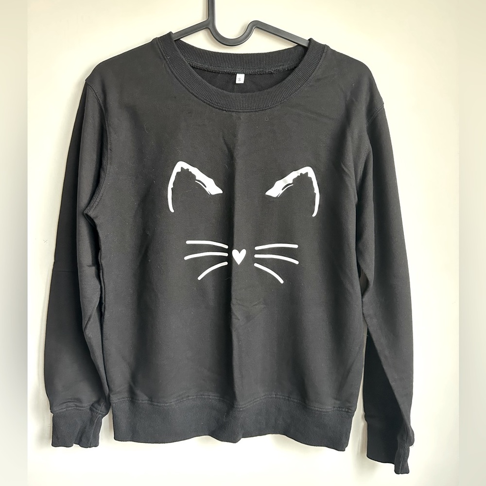 Cat black sweater - size S